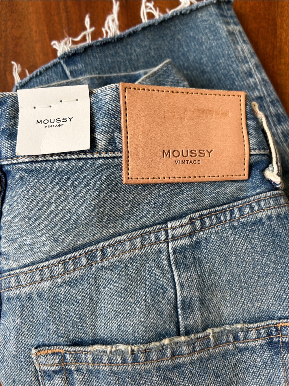 Moussy - my Thomoston asymmetrical Distressed Denim Mini Skirt - Picture 5 of 7